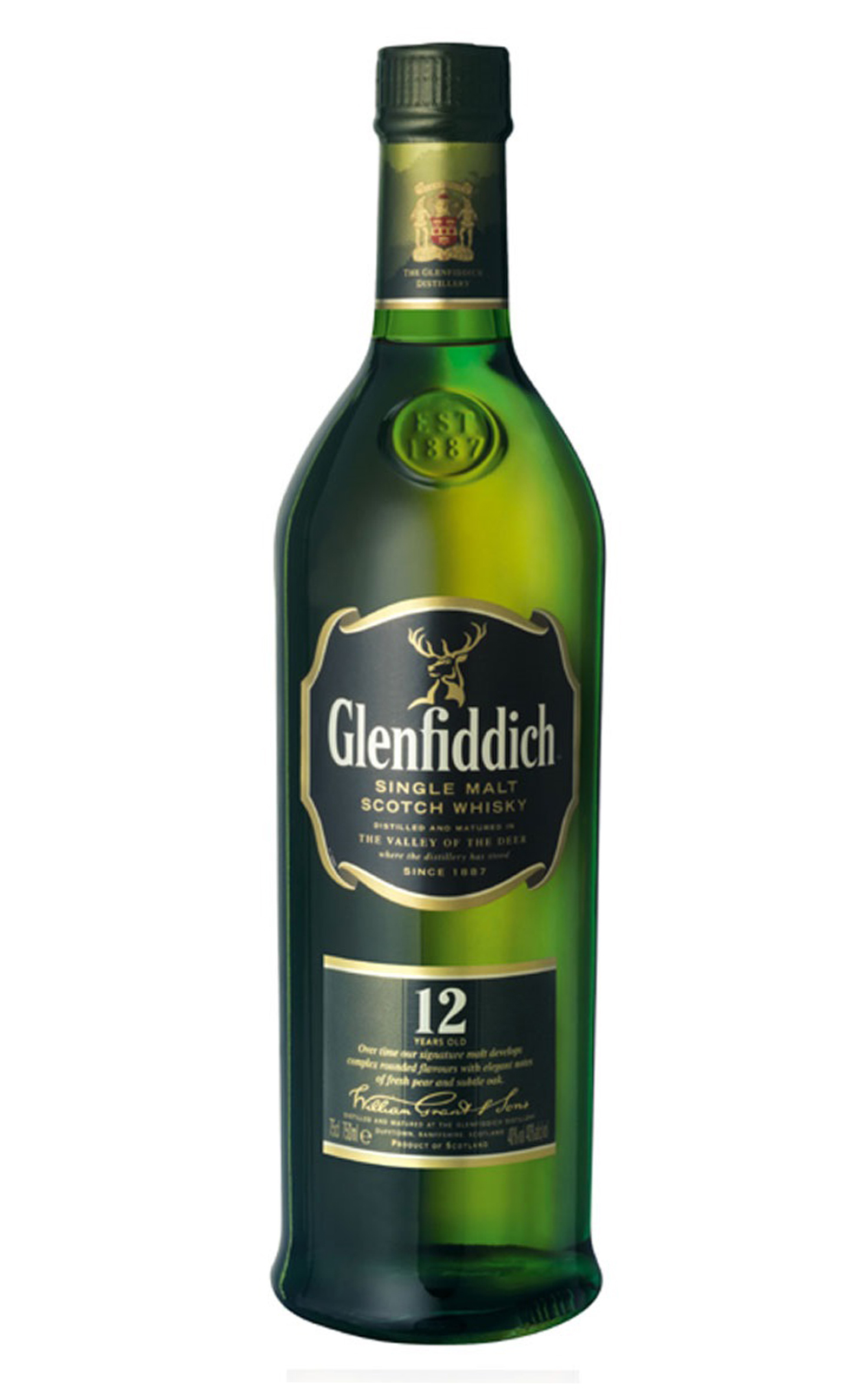 Glenfiddich 12 Years Old Single Malt Scotch Whisky 格蘭菲迪蒸餾廠 12年 單一麥芽蘇格蘭威士忌