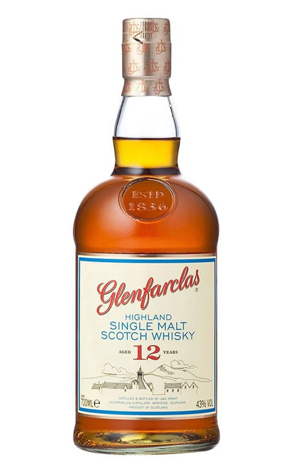 Glenfarclas Aged 12 Years Highland Single Malt Scotch Whisky 格蘭花格蒸餾廠 12年 高地單一麥芽蘇格蘭威士忌