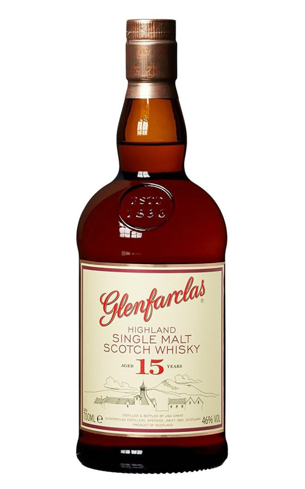 Glenfarclas Aged 15 Years Highland Single Malt Scotch Whisky 格蘭花格蒸餾廠 15年 高地單一麥芽蘇格蘭威士忌