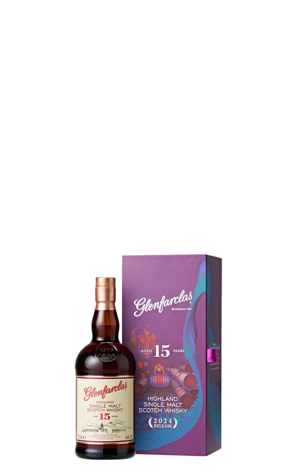 Glenfarclas Aged 15 Years Highland Singe Malt Scotch Whisky 2024 Release 格蘭花格蒸餾廠 禮讚系列二部曲 15年單一麥芽蘇格蘭威士忌 2024版