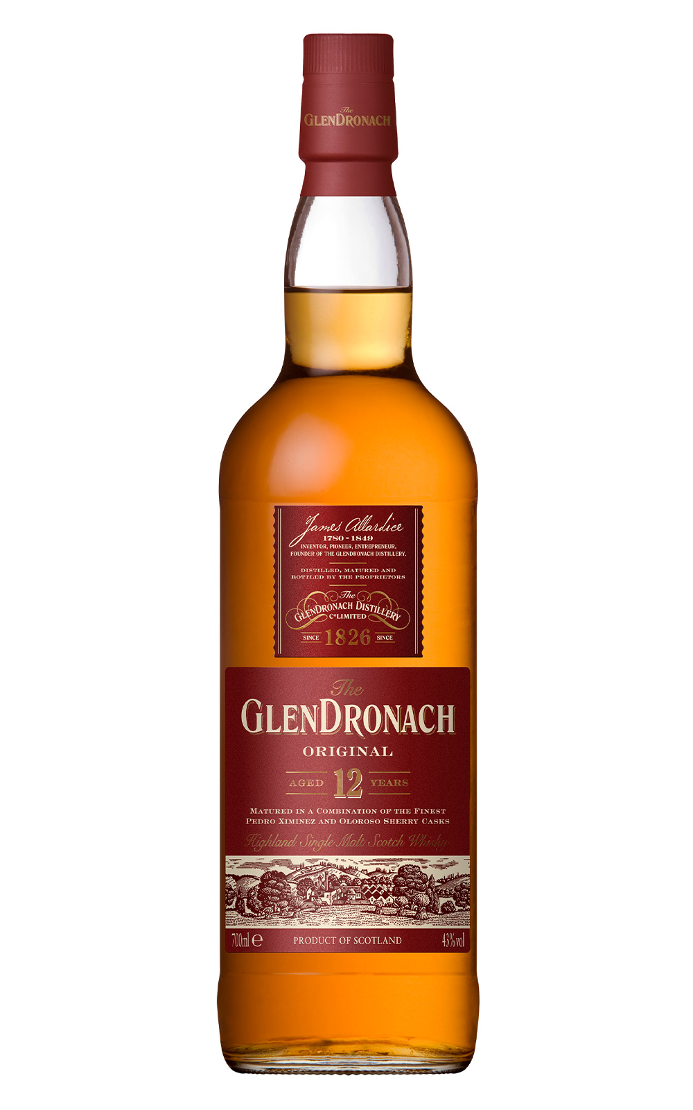 GlenDronach Original Aged 12 Years Highland Single Malt Scotch Whisky 格蘭多納蒸餾廠 12年單一麥芽蘇格蘭威士忌