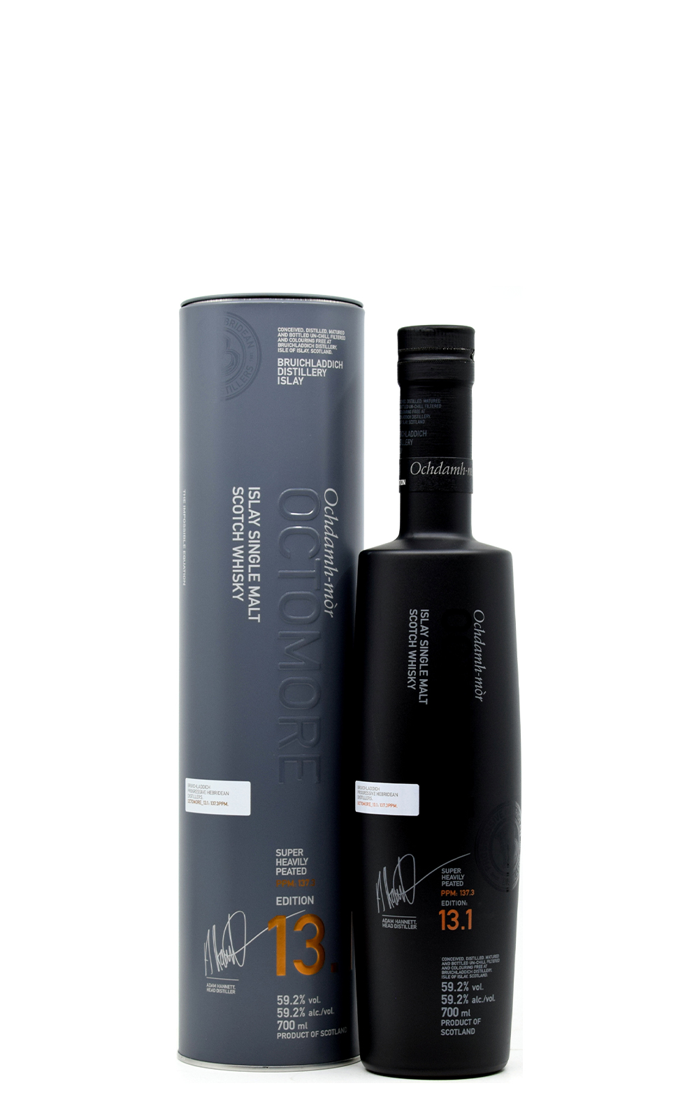 Bruichladdich Distillery Octomore Edition 13 1 Super Heavily Peated Islay Single Malt Scotch Whisky 布萊迪 奧特摩系列 版本13 1 艾雷島單一麥芽蘇格蘭威士忌