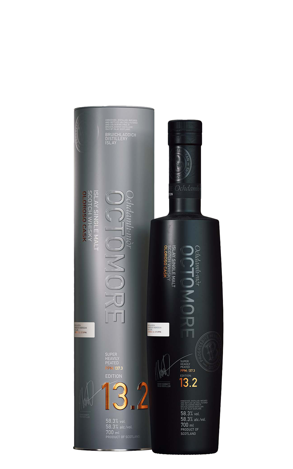 Bruichladdich Distillery Octomore Edition 13 2 Super Heavily Peated Islay Single Malt Scotch Whisky 布萊迪 奧特摩系列 版本13 2 艾雷島單一麥芽蘇格蘭威士忌