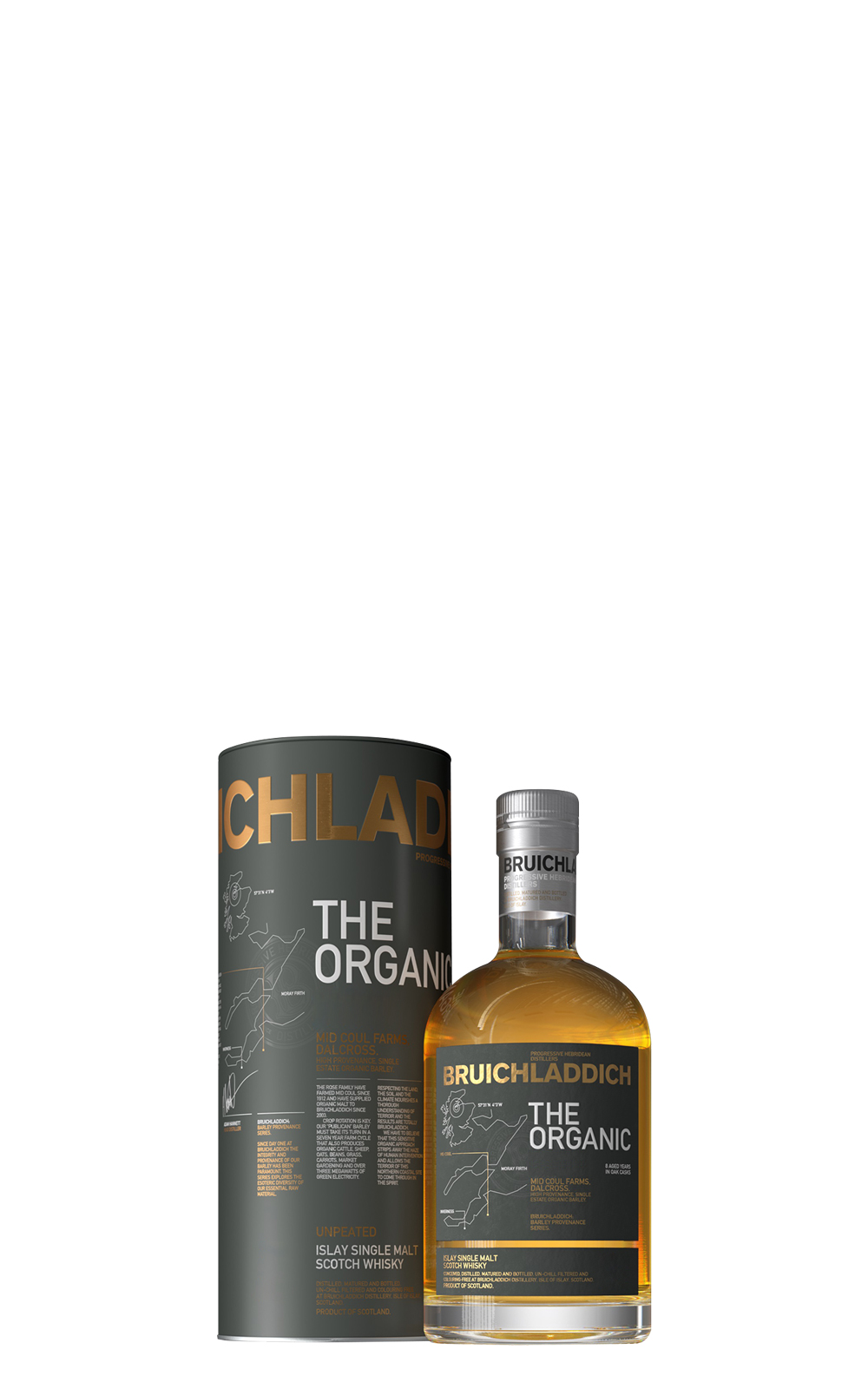 Bruichladdich Distillery The Organic 2010 Unpeated Islay Single Malt Scotch Whisky 布萊迪蒸餾廠 有機大麥2010 艾雷島單一麥芽蘇格蘭威士忌