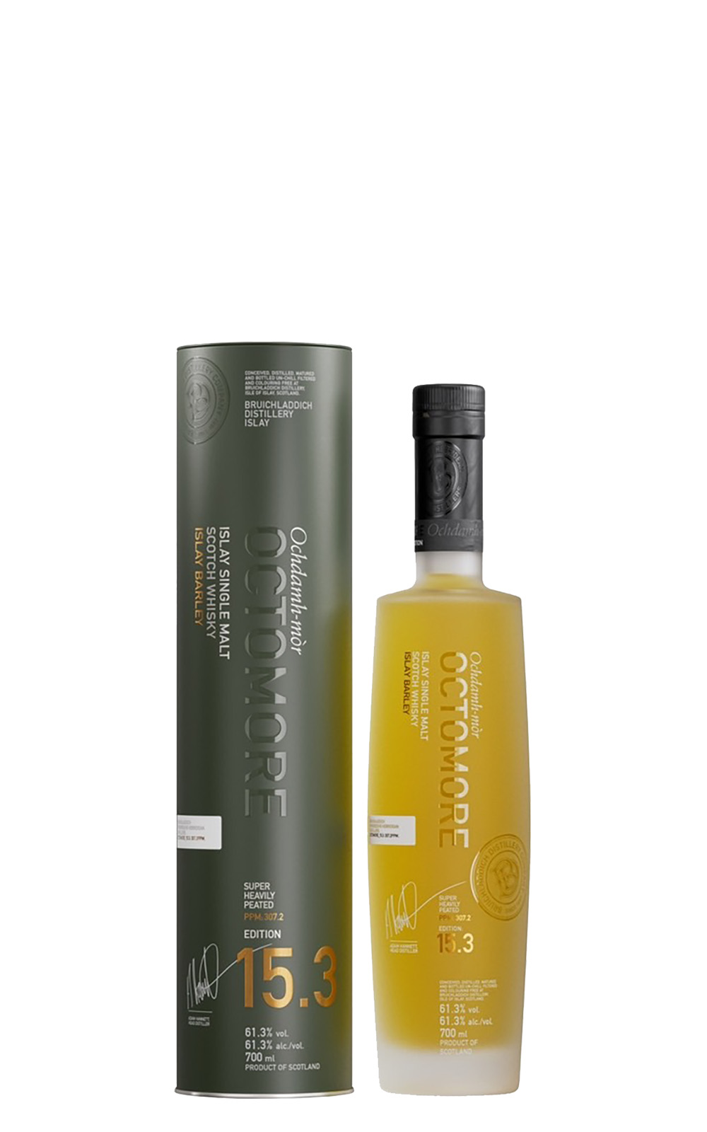 Bruichladdich Distillery Octomore Edition 15 3 Super Heavily Peated Islay Single Malt Scotch Whisky 布萊迪 奧特摩系列 版本15 3 艾雷島 單一麥芽蘇格蘭威士忌