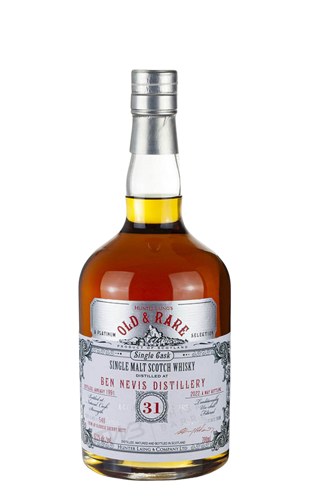 Old Rare Whisky Ben Nevis 1991 Aged 31 Years Single Cask Single Malt Scotch Whisky 老麥紳士 班尼富 1991 31年單桶單一麥芽蘇格蘭威士忌