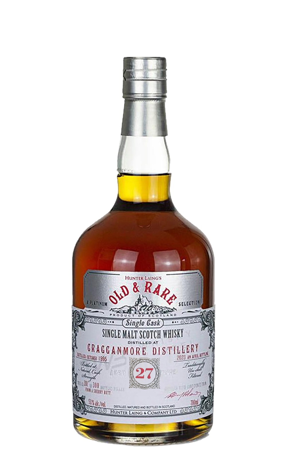 Old Rare Whisky Cragganmore 1995 Aged 27 Years Single Cask Single Malt Scotch Whisky 老麥紳士 克拉格摩爾 1995 27年單桶單一麥芽蘇格蘭威士忌