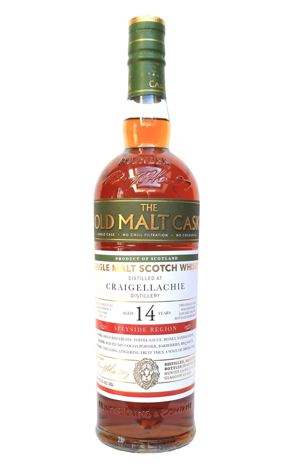 Old Malt Cask Craigellachie 2008 Aged 14 Years Single Cask Speyside Single Malt Scotch Whisky 老麥頑童 魁列奇 2008 14年單桶 斯佩賽 單一麥芽蘇格蘭威士忌
