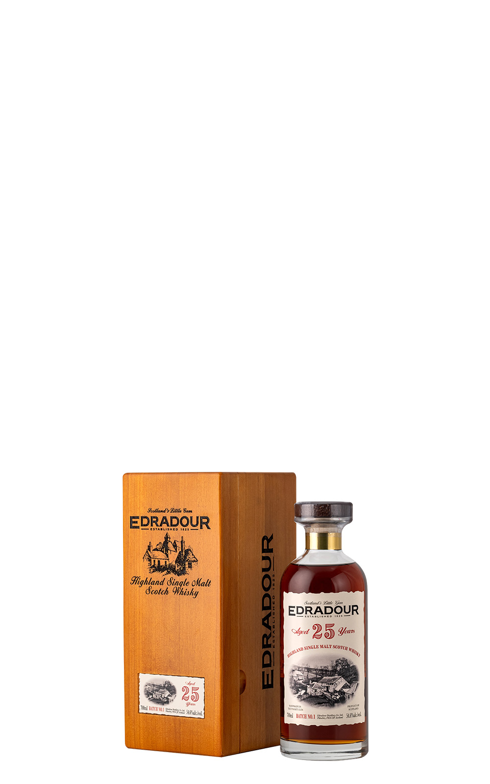 Edradour Distillery Batch No 1 Aged 25 Years Highland Single Malt Scotch Whisky 艾德多爾蒸餾廠 第1批次 25年 高地 單一麥芽蘇格蘭威士忌
