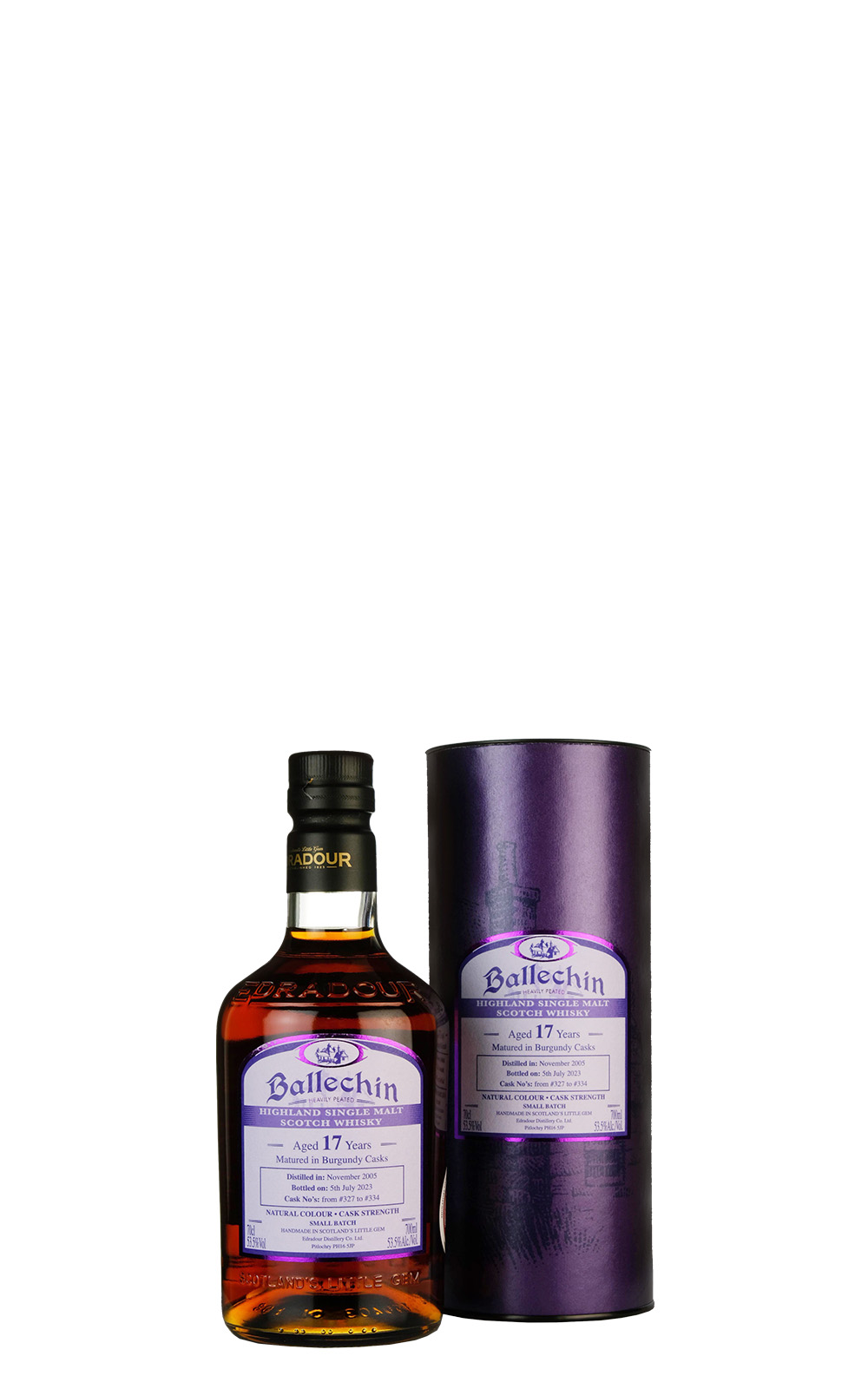 Edradour Distillery Ballechin Aged 17 Years Burgundy Cask Highland Single Malt Scotch Whisky 艾德多爾蒸餾廠 巴拉罕 17年 布根地桶 高地單一麥芽蘇格蘭威士忌