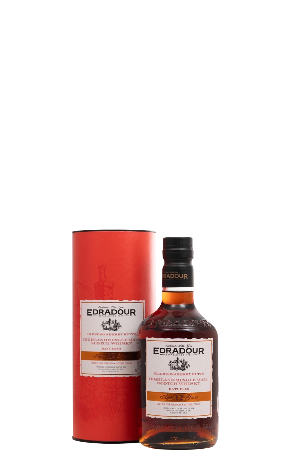 Edradour Distillery Batch 3 Aged 12 Years Oloroso Sherry Butts Highland Single Malt Scotch Whisky 艾德多爾蒸餾廠 第3批次 12年 歐洛羅梭雪莉桶 高地單一麥芽蘇格蘭威士忌