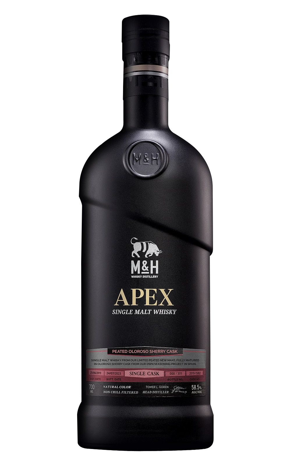 Milk Honey Whisky Distillery APEX Single Cask Peated Oloroso Sherry 2019 1582 Single Malt Whisky 奶與蜜蒸餾廠 單桶系列 泥煤Oloroso雪莉桶 單一麥芽威士忌