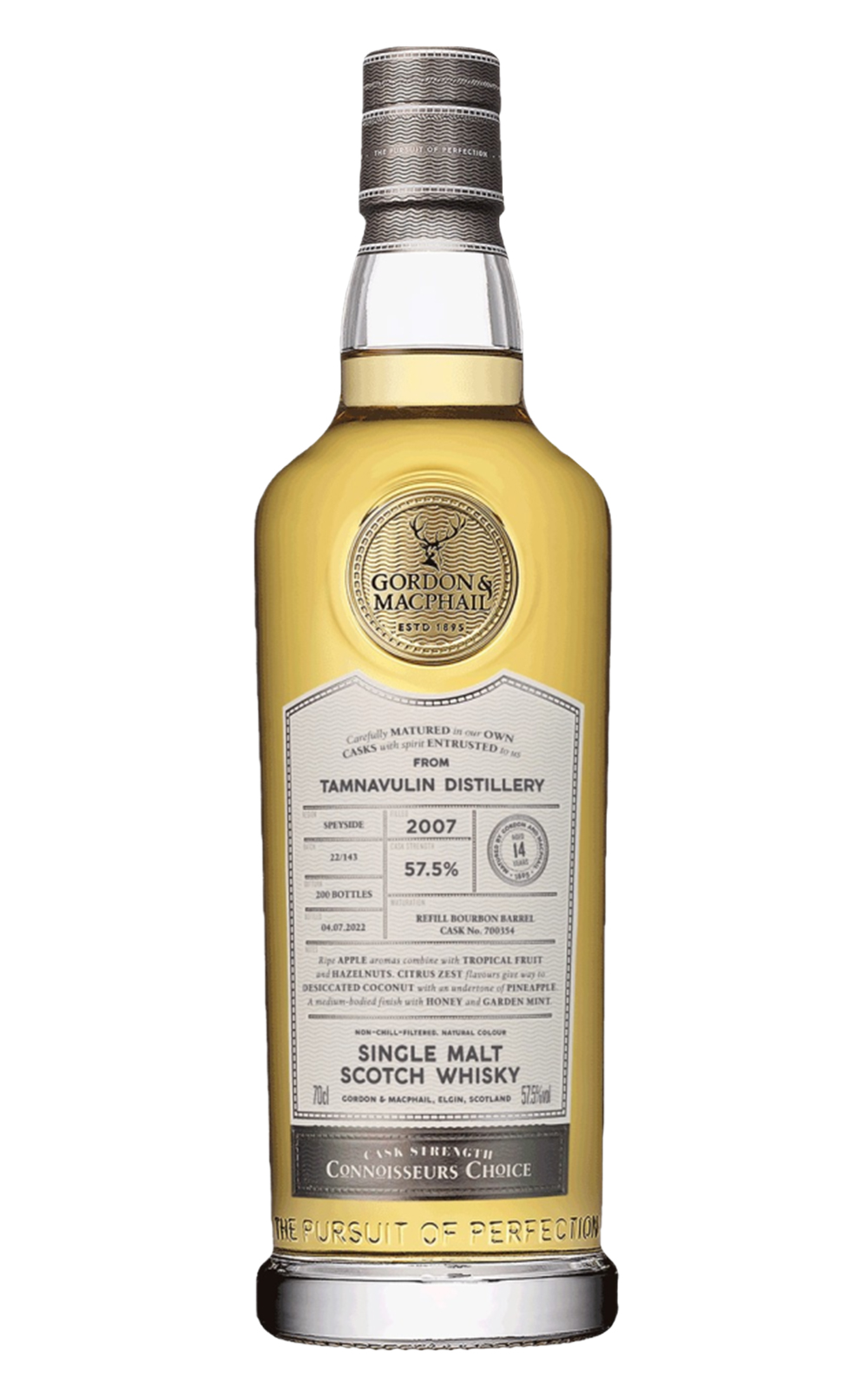 Gordon MacPhail Connoisseurs Choice Tamnavulin 2007 Aged 14 Years Single Malt Scotch Whisky 高登麥克菲爾 品味家精選 塔木嶺 2007 15年 單一麥芽蘇格蘭威士忌