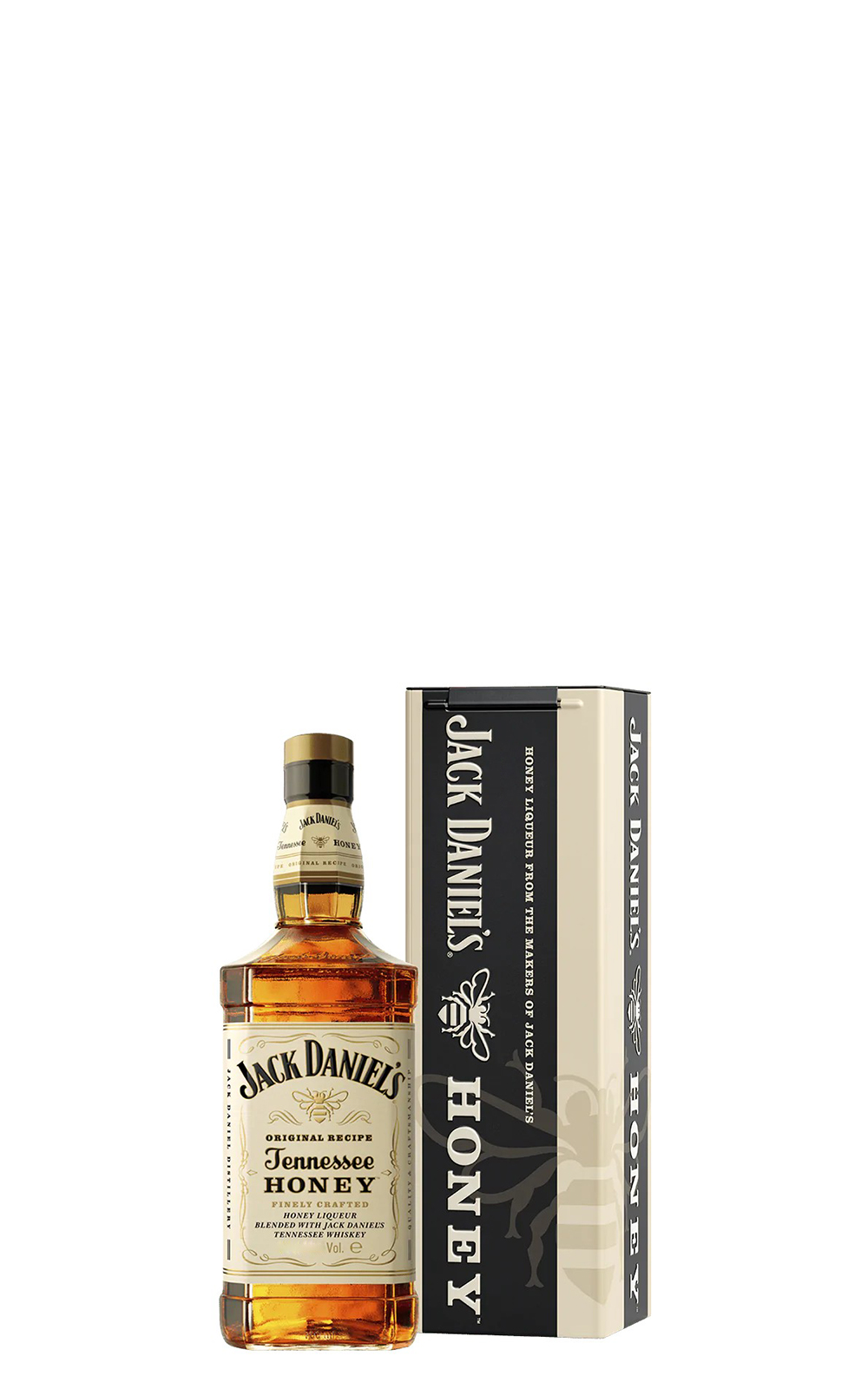 Jack Daniel s Tennessee Honey Honey Liqueur Blended with Jack Daniel s Tennessee Whiskey With Metal Tin Box 傑克丹尼蒸餾廠 甜蜜田納西 蜂蜜威士忌利口酒 附馬口鐵盒