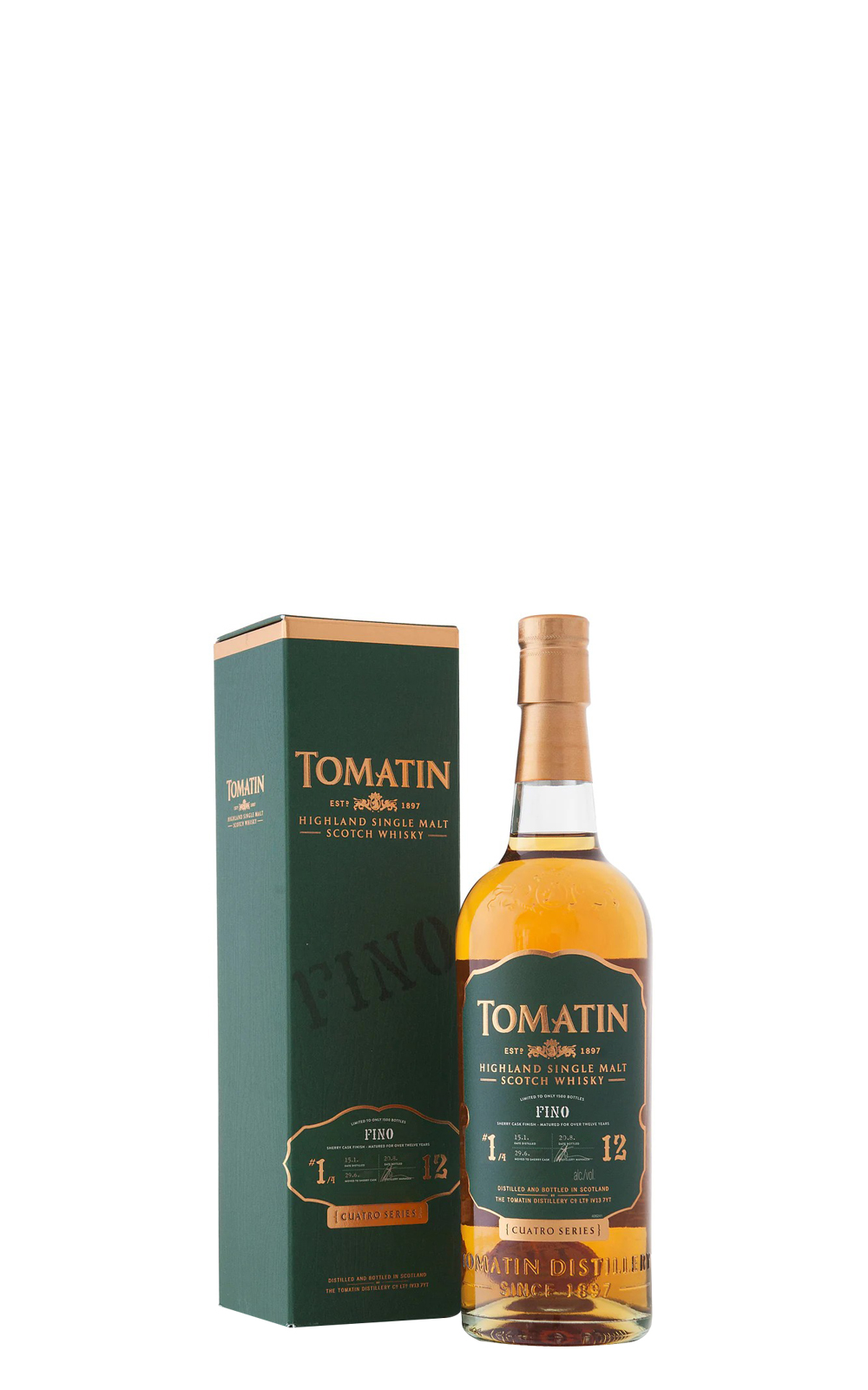 Tomatin Distillery Cuatro Series 1 Fino 12 Year Old Highland Single Malt Scotch Whisky 湯瑪町酒廠 雪莉四重奏 1菲諾桶 12年高地單一麥芽蘇格蘭威士忌