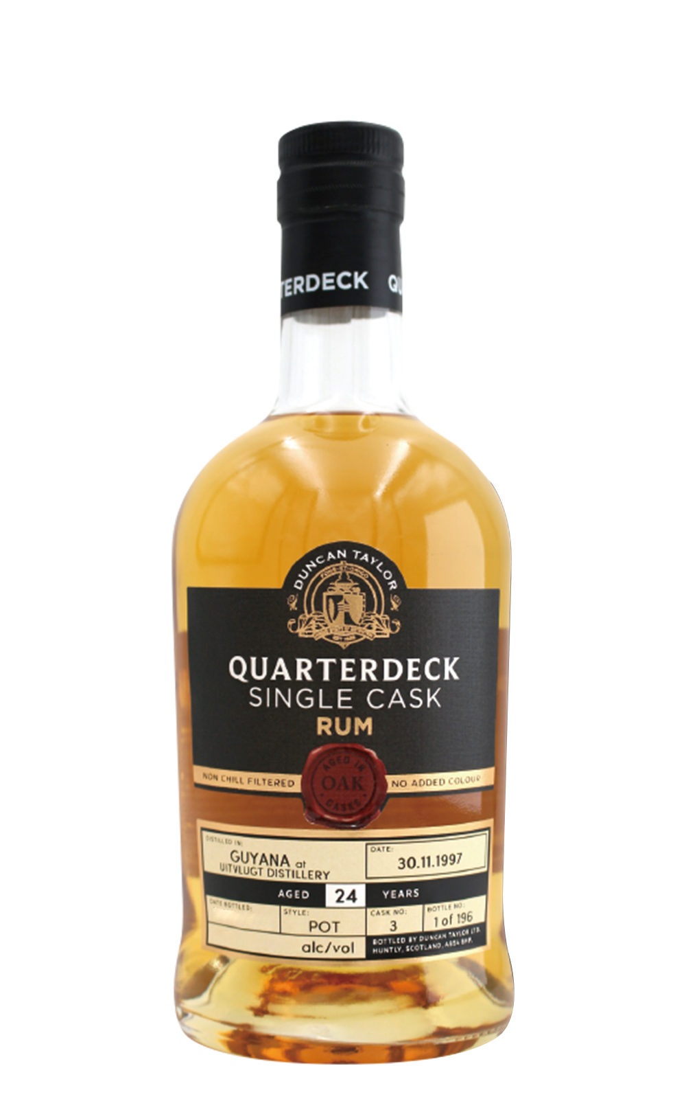 Duncan Taylor Scotch Whisky Uitvlugt Distillery Aged 24 Years Quarterdeck Single Cask Guyana Rum 鄧肯 泰勒威士忌 埃夫拉特 24 單桶 蓋亞那蘭姆酒