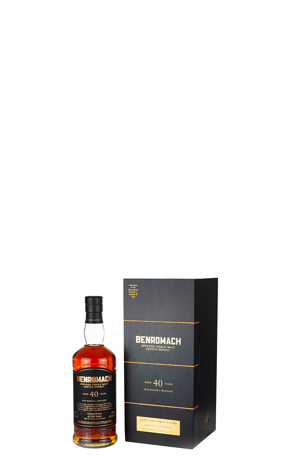 Benromach Aged 40 Years Speyside Single Malt Scotch Whisky 2022 Release Batch 2 百樂門 40年單一麥芽蘇格蘭威士忌 2022年 第二批次