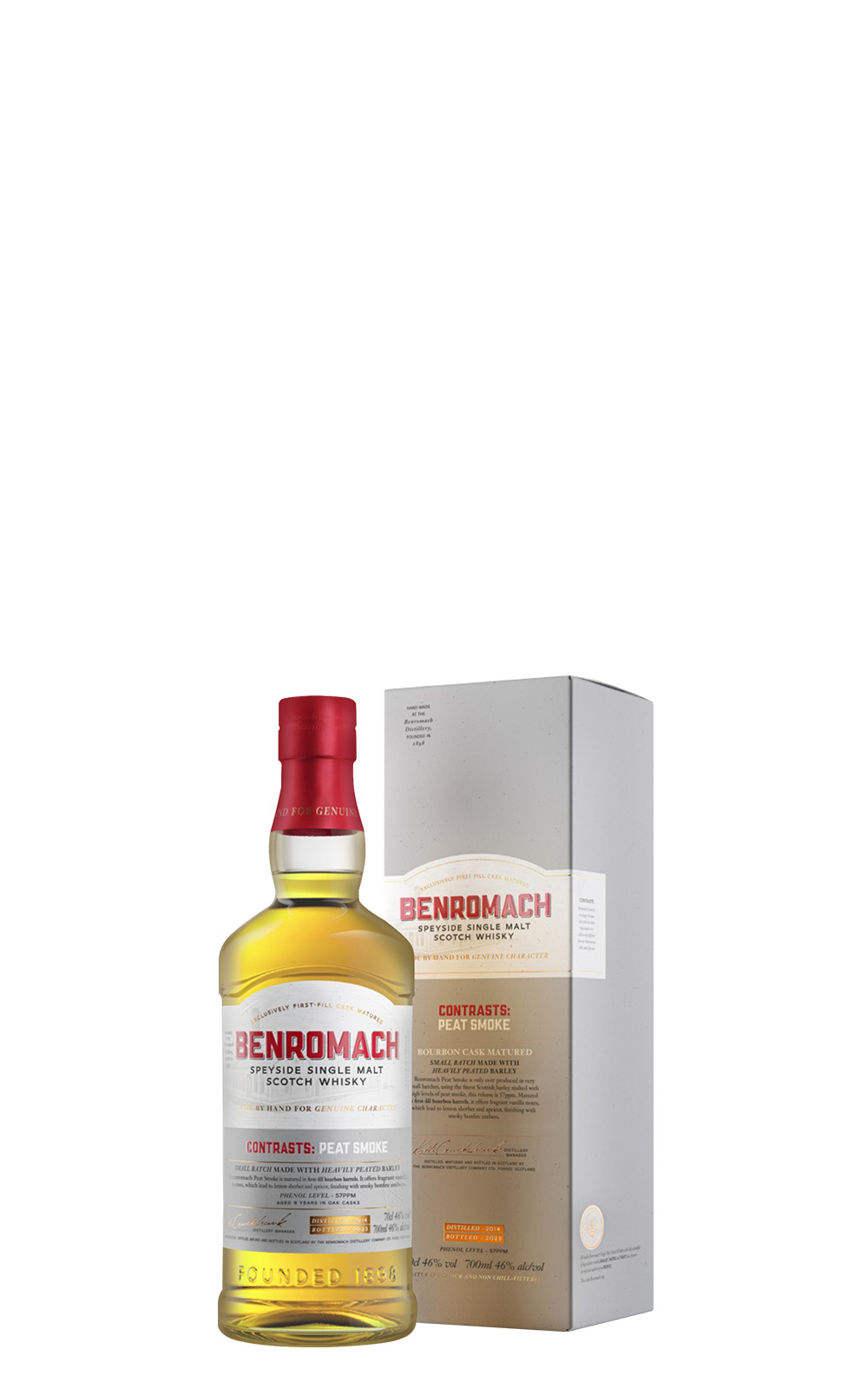 Benromach Contrasts Peat Smoke Bourbon Cask Matured Speyside Single Malt Scotch Whisky 百樂門 對比系列 泥煤煙燻波本桶 斯貝賽 單一麥芽蘇格蘭威士忌