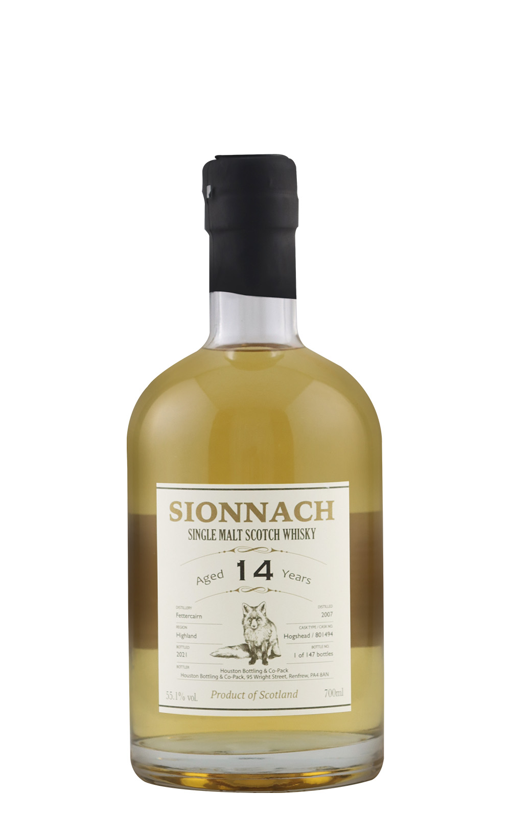 Sionnach Fettercairn 2007 Aged 14 Years Highland Single Malt Scotch Whisky 紅狐原酒系列 費特肯 2007 14年 高地單一麥芽蘇格蘭威士忌