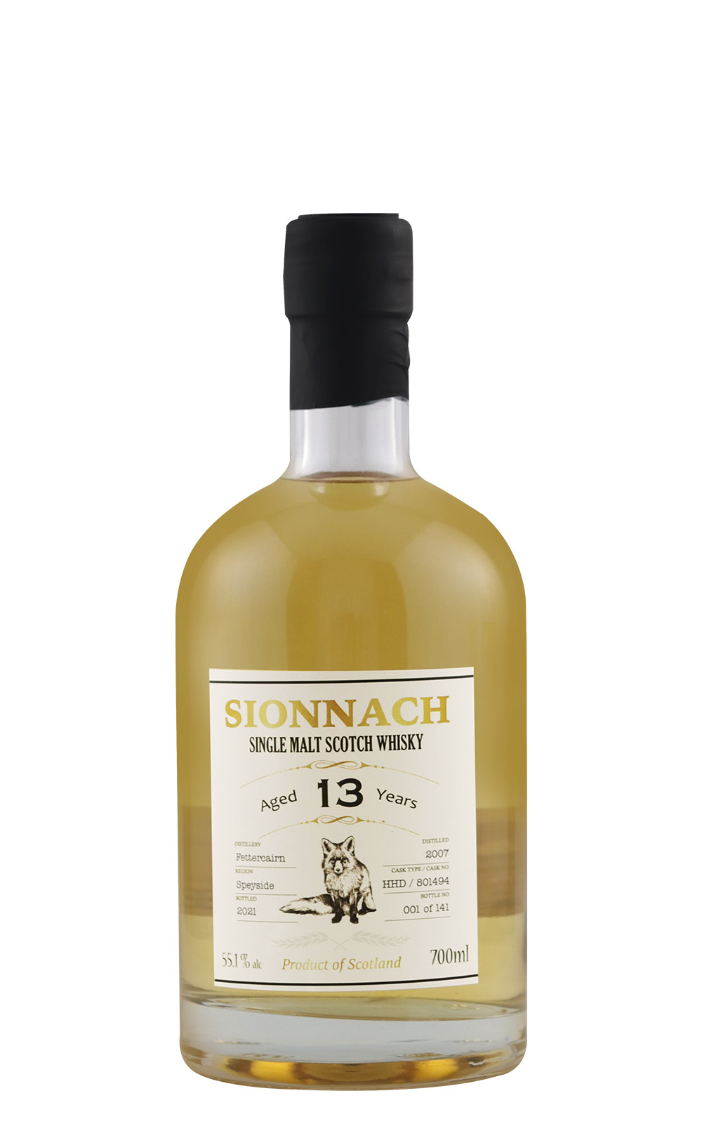 Sionnach Fettercairn 2007 Aged 13 Years Speyside Single Malt Scotch Whisky 紅狐原酒系列 費特肯 2007 13年 斯佩賽單一麥芽蘇格蘭威士忌