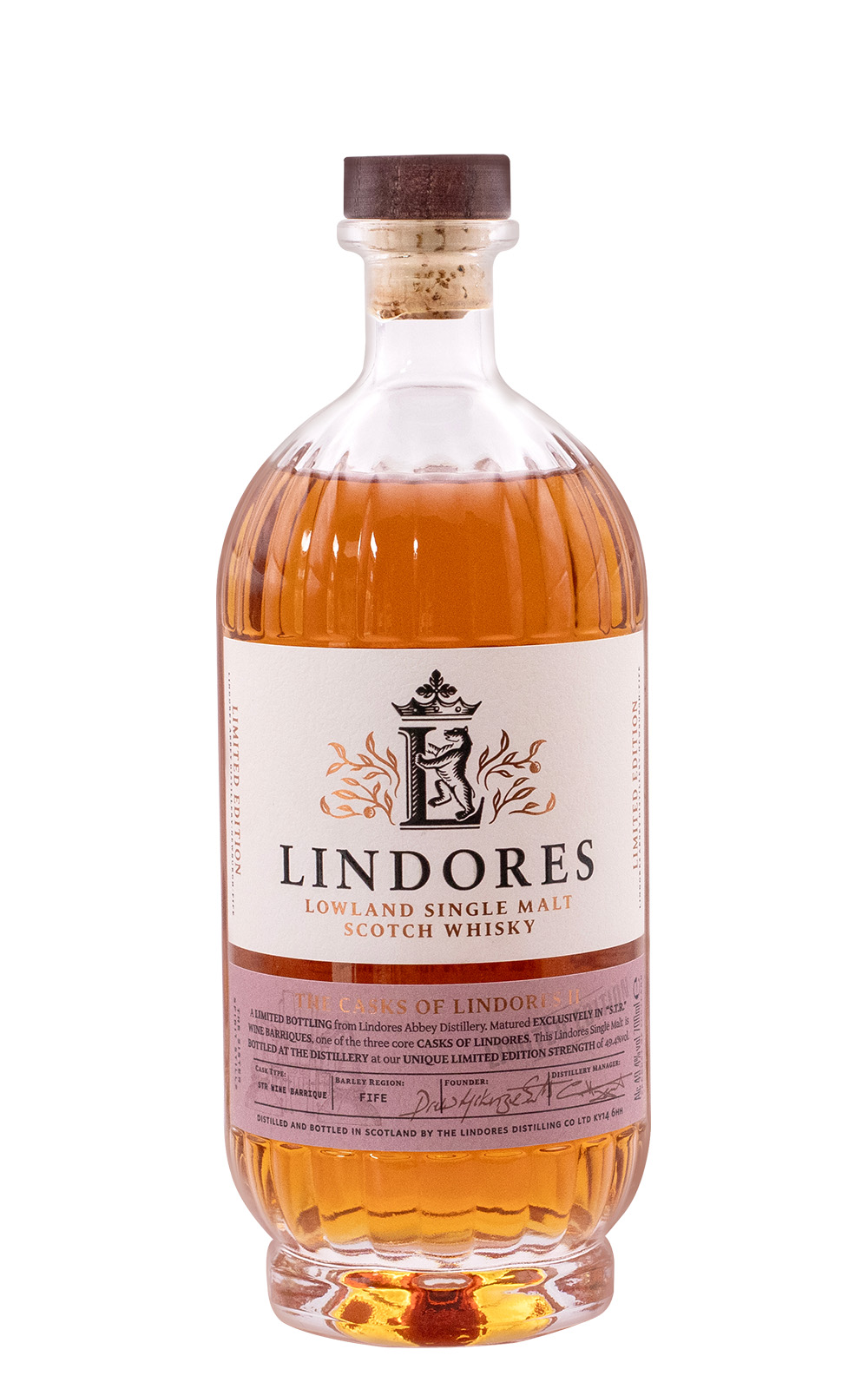 Lindores Abbey Distillery The Casks of Lindores II STR Wine Barrique Lowland Single Malt Scotch Whisky 林多修道院蒸餾廠 嚴選系列II STR葡萄酒桶 低地單一麥芽蘇格蘭威士忌