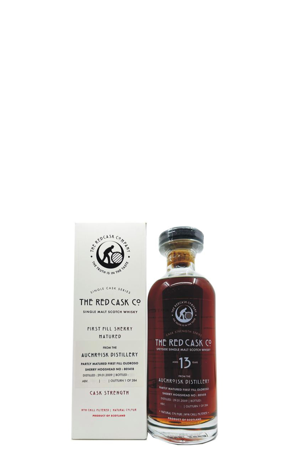 Global Whisky Limited Red Cask Co Auchroisk Sherry Matured 801418 Aged 13 Years Single Malt Scotch Whisky 環球獨立裝瓶廠 紅桶系列 奧斯羅斯克 雪莉桶 801418 13年單一麥芽蘇格蘭威士忌