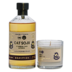 台灣自酒-「大武山酒造」樽藏燕麥燒酒+「Eye Candle」香氛蠟燭禮盒
