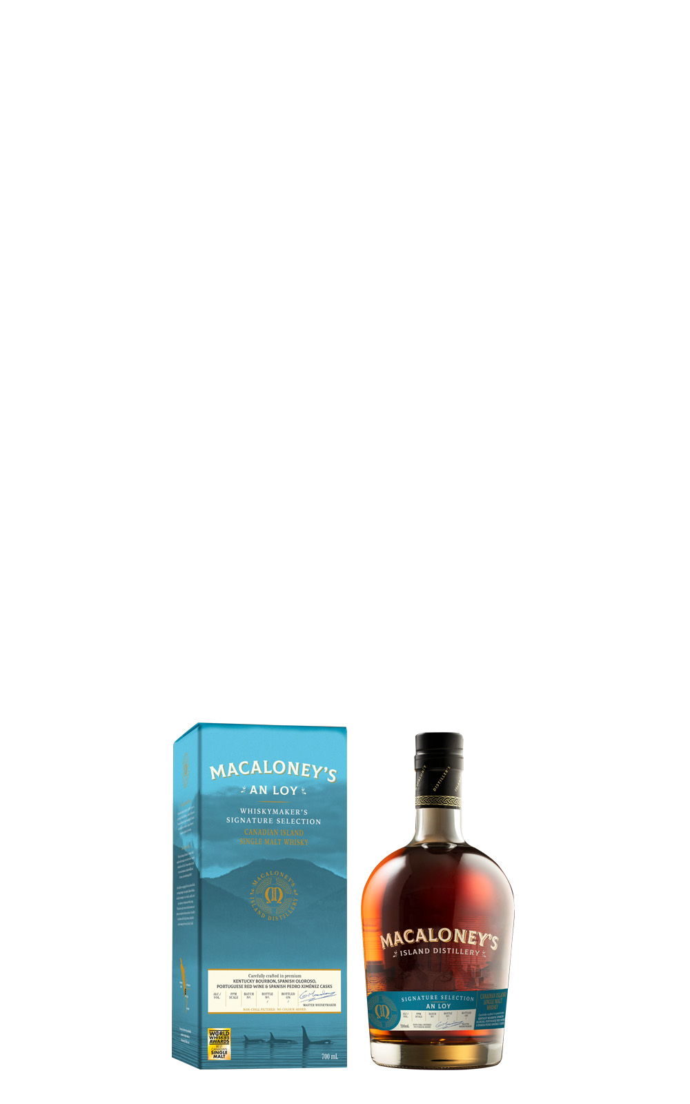 Macaloney s Island Distillery Signature Selection An Loy Canadian Island Single Malt Whisky 麥卡洛尼蒸餾廠 標誌系列 安洛伊 加拿大 單一麥芽威士忌