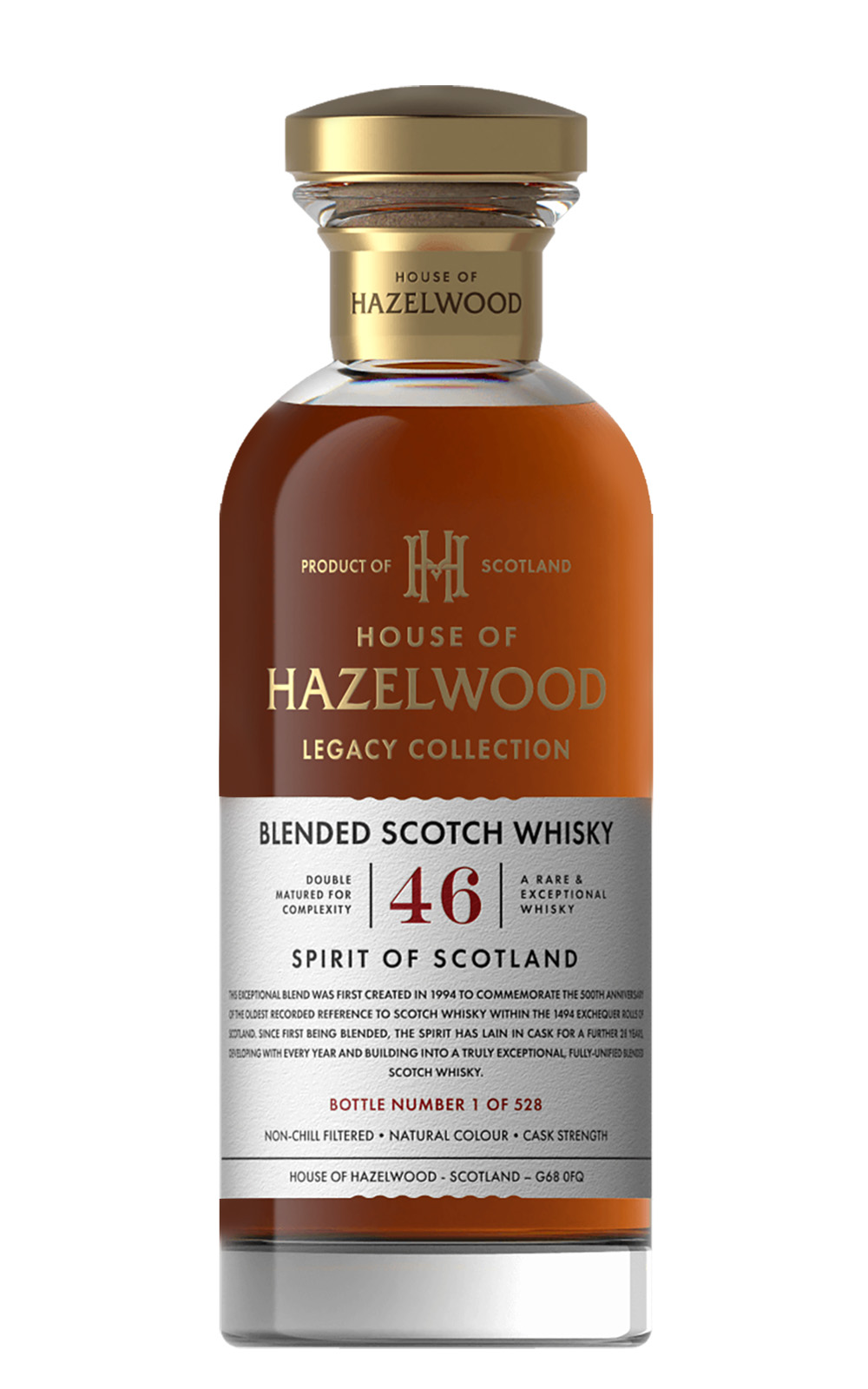 House of Hazelwood Legacy Collection Spirit of Scotland 46 Year Old Blended Scotch Whisky 赫澤蘇格蘭威士忌 經典窖藏系列 蘇格蘭之魂 46年調和蘇格蘭威士忌