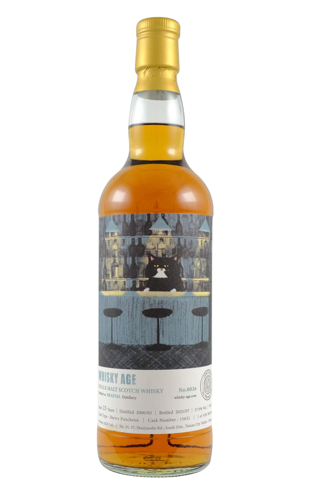 Whisky Age No 0026 Braeval 2000 23 Years Single Malt Scotch Whisky 威士忌時代 No 0026 布拉弗 2000 23年單一麥芽蘇格蘭威士忌