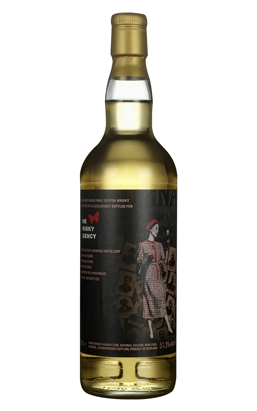 The Whisky Agency Ardmore 2005 Aged 16 Years Highland Single Malt Scotch Whisky 威士忌機構 奧德摩爾 2005 16年 高地單一麥芽蘇格蘭威士忌