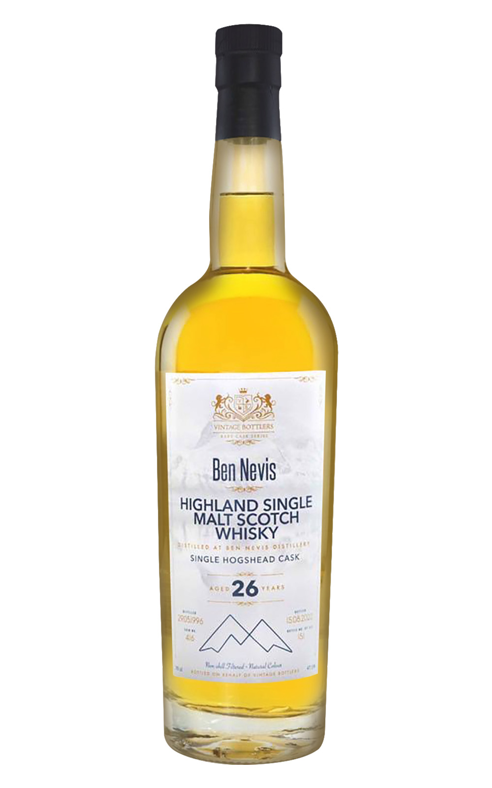 Vintage Bottlers Ben Nevis 1996 Aged 26 Years Highland Single Malt Scotch Whiskey 經典裝瓶廠 班尼富 1996 26年 高地 單一麥芽蘇格蘭威士忌