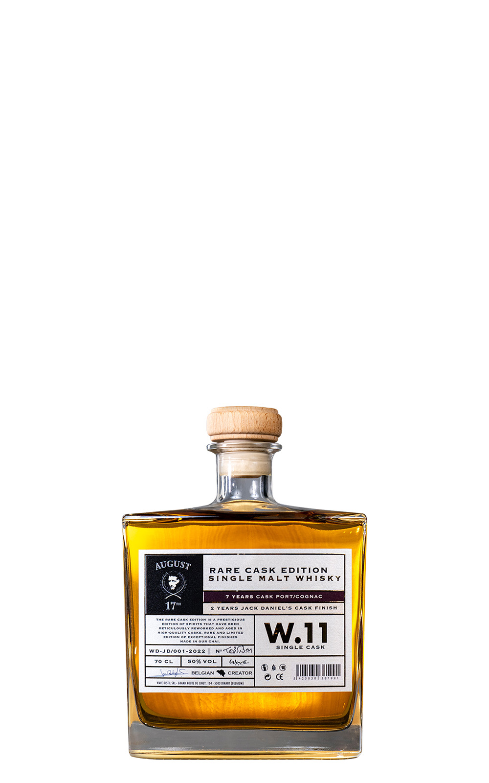 Wave Distil August 17th W 11 Single Cask Single Malt Whisky 威富酒廠 珍藏過桶系列 W 11 單桶 單一麥芽威士忌