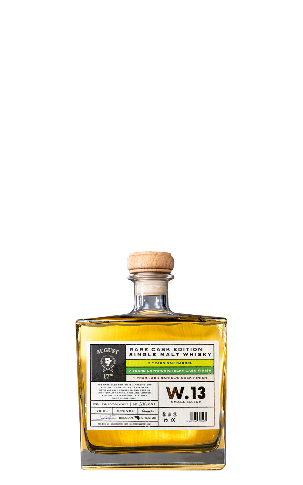 Wave Distil August 17th W 13 Small Batch Single Malt Whisky 威富酒廠 珍藏過桶系列 W 13 小批次 單一麥芽威士忌