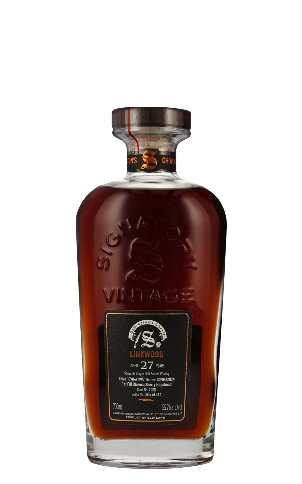 Signatory Vintage Scotch Whisky Linkwood 1997 Aged 27 Years Speyside Single Malt Scotch Whisky 聖佛力蘇格蘭威士忌 林肯伍德 1997 27年 斯佩賽單一麥芽蘇格蘭威士忌
