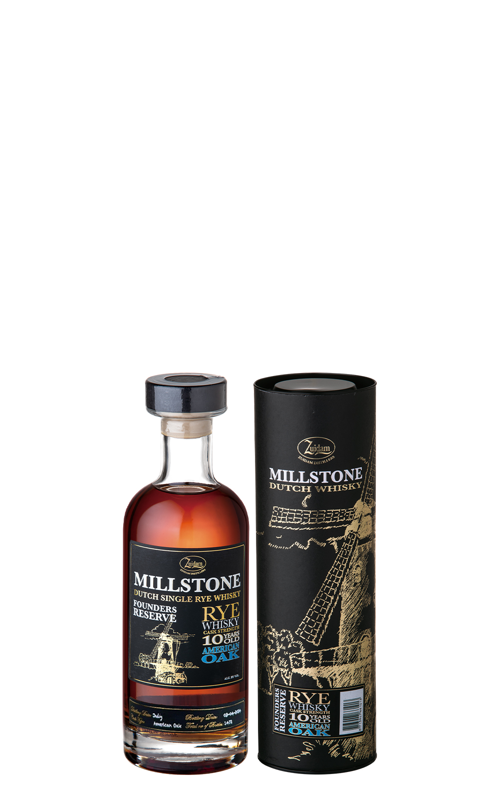 Zuidam Distillers Millston Founder s Reserve 10 Years Old American Oak Cask Strength Single Rye Dutch Whisky 贊丹蒸餾廠 米爾登 創世典藏 10年美國橡木桶原桶強度 單一裸麥荷蘭威士忌