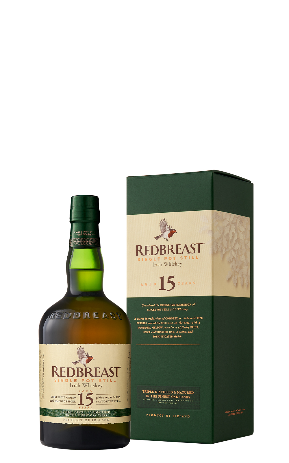 Redbreast Aged 15 Years Single Pot Still Irish Whiskey 紅馥知更鳥 15年 單一壺式蒸餾器 愛爾蘭威士忌