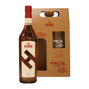 Hine Cognac-"H by Hine" V.S.O.P Fine Champagne Cognac Gift Box Set (With Glass)