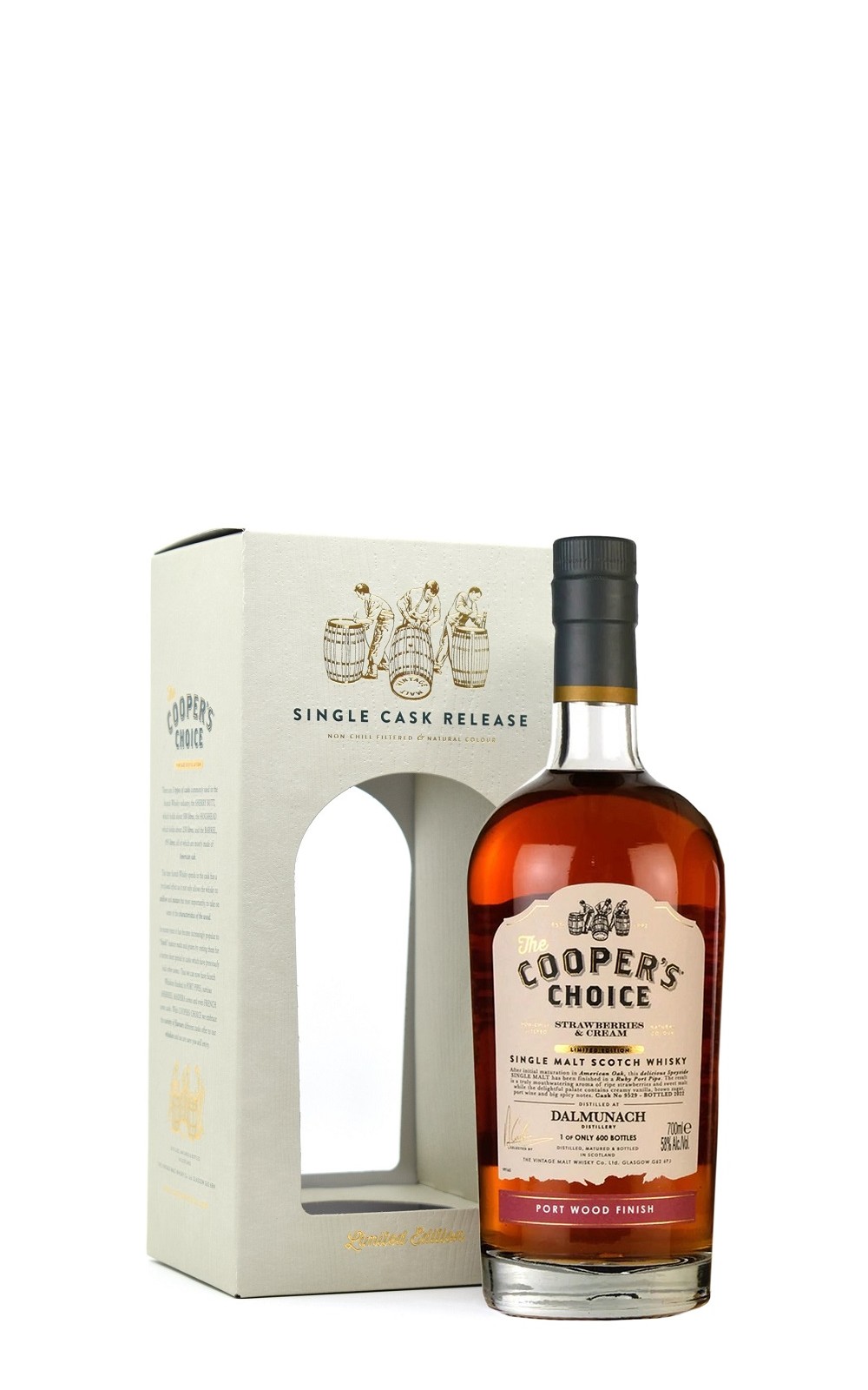 The Cooper s Choice Dalmunach Strawberries Cream 9529 Port Wood Finish Single Malt Scotch Whisky 酷選大師 新帝國 草莓鮮奶油 紅寶石波特桶 單一麥芽蘇格蘭威士忌