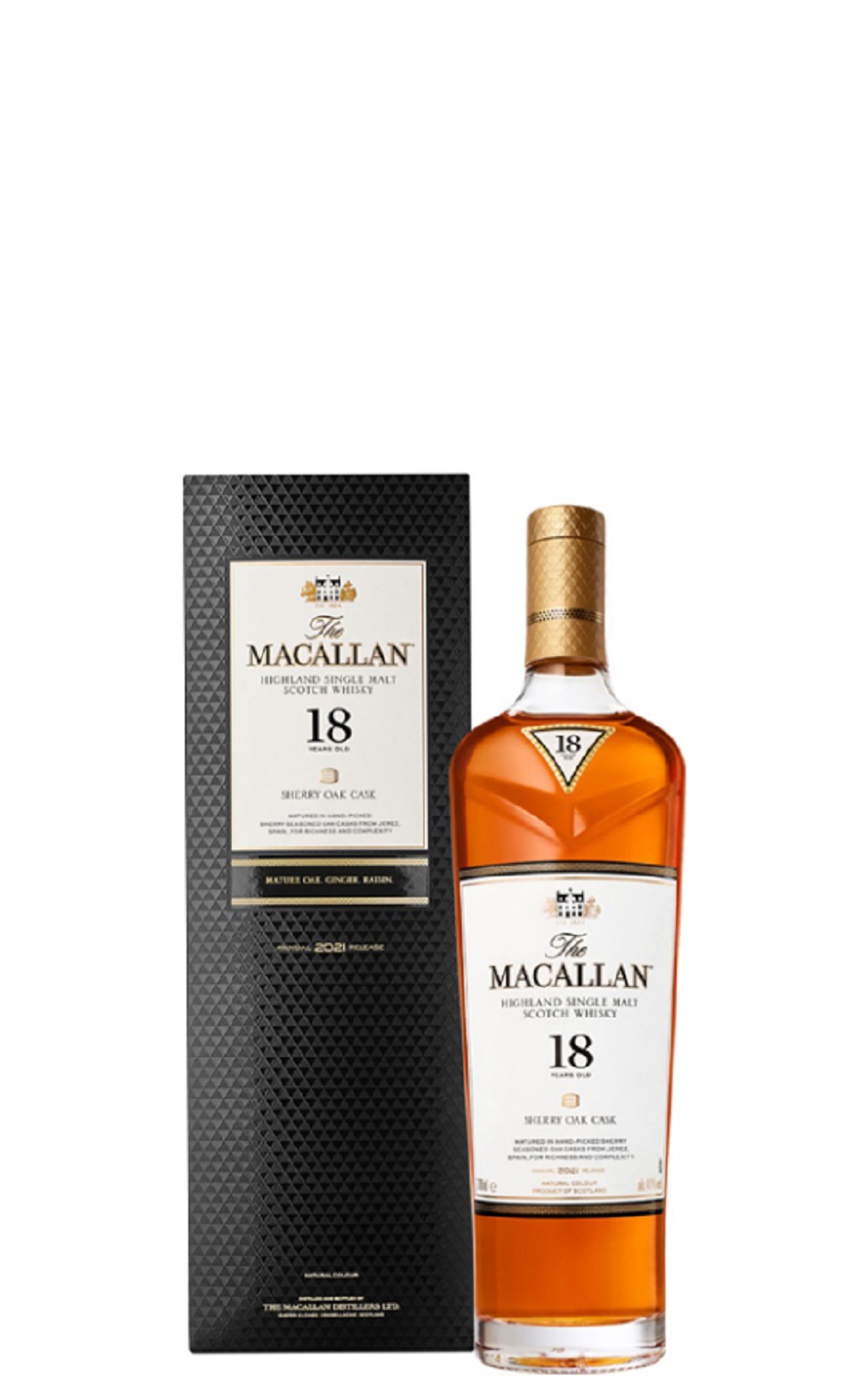 Macallan 18 Years Old Sherry Oak Cask Single Malt Scotch Whisky 2021 平輸版 麥卡倫蒸餾廠 18年雪莉桶單一麥芽蘇格蘭威士忌 2021 平輸版