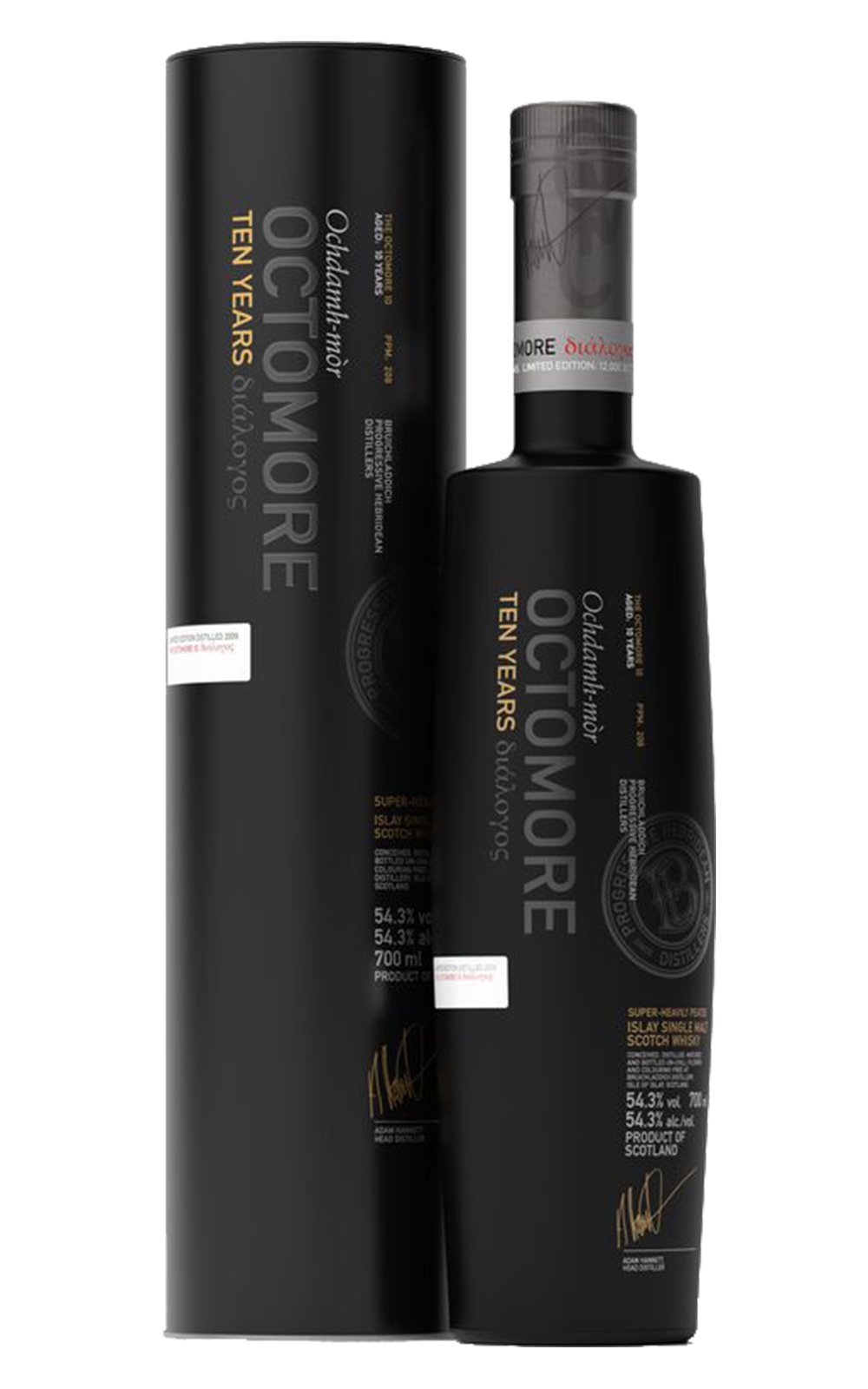 Bruichladdich Distillery Octomore Ten Years Super Heavily Peated Islay Single Malt Scotch Whisky R2020 布萊迪蒸餾廠 奧特摩系列 10年 艾雷島單一麥芽蘇格蘭威士忌