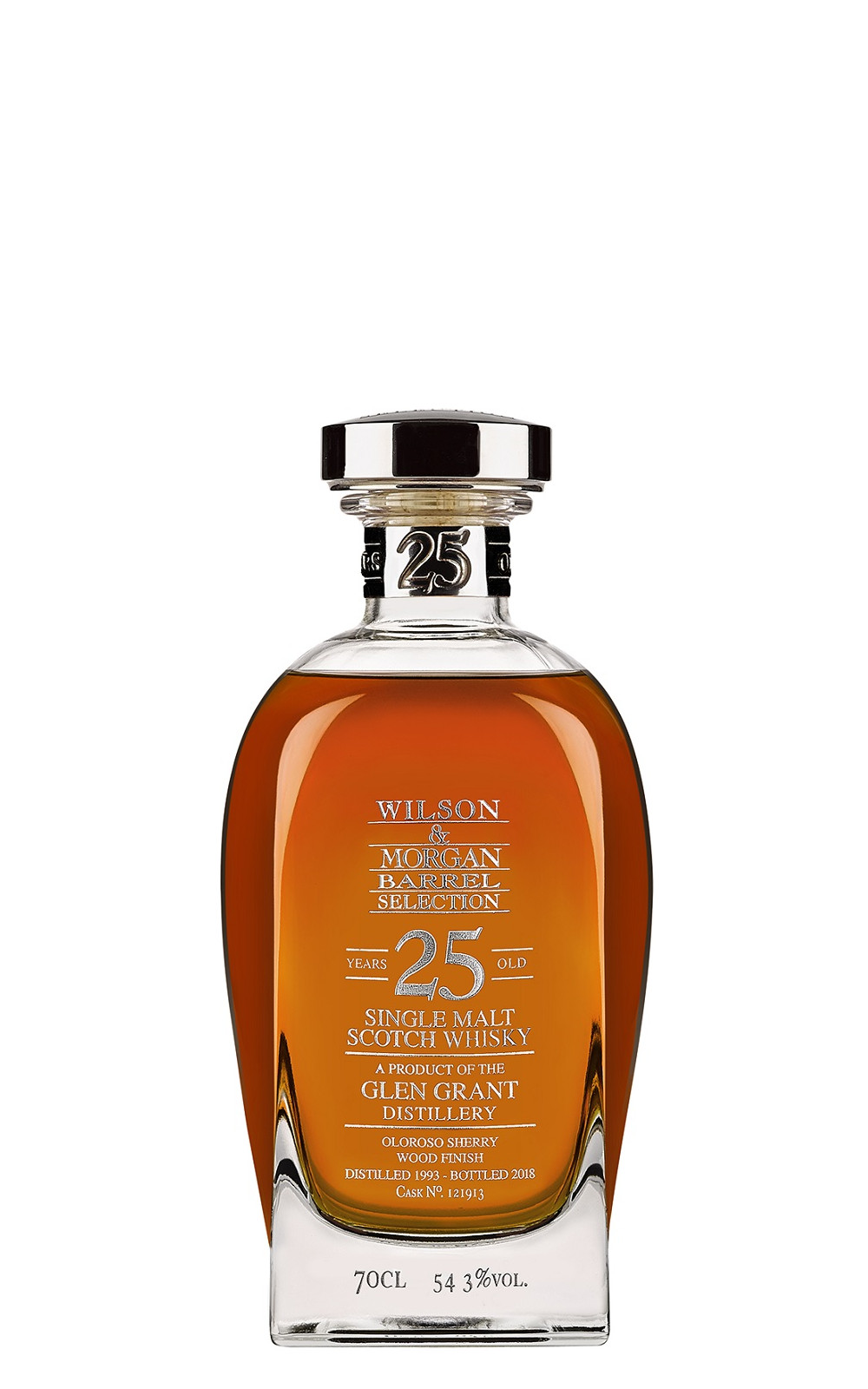 Wilson Morgan Barrel Selection Glen Grant 25 Years Old Oloroso Sherry Wood Finish Single Malt Scotch Whisky 威爾森 x 摩根獨立裝瓶廠 格蘭冠 25年歐羅洛梭桶 單一麥芽蘇格蘭威士忌