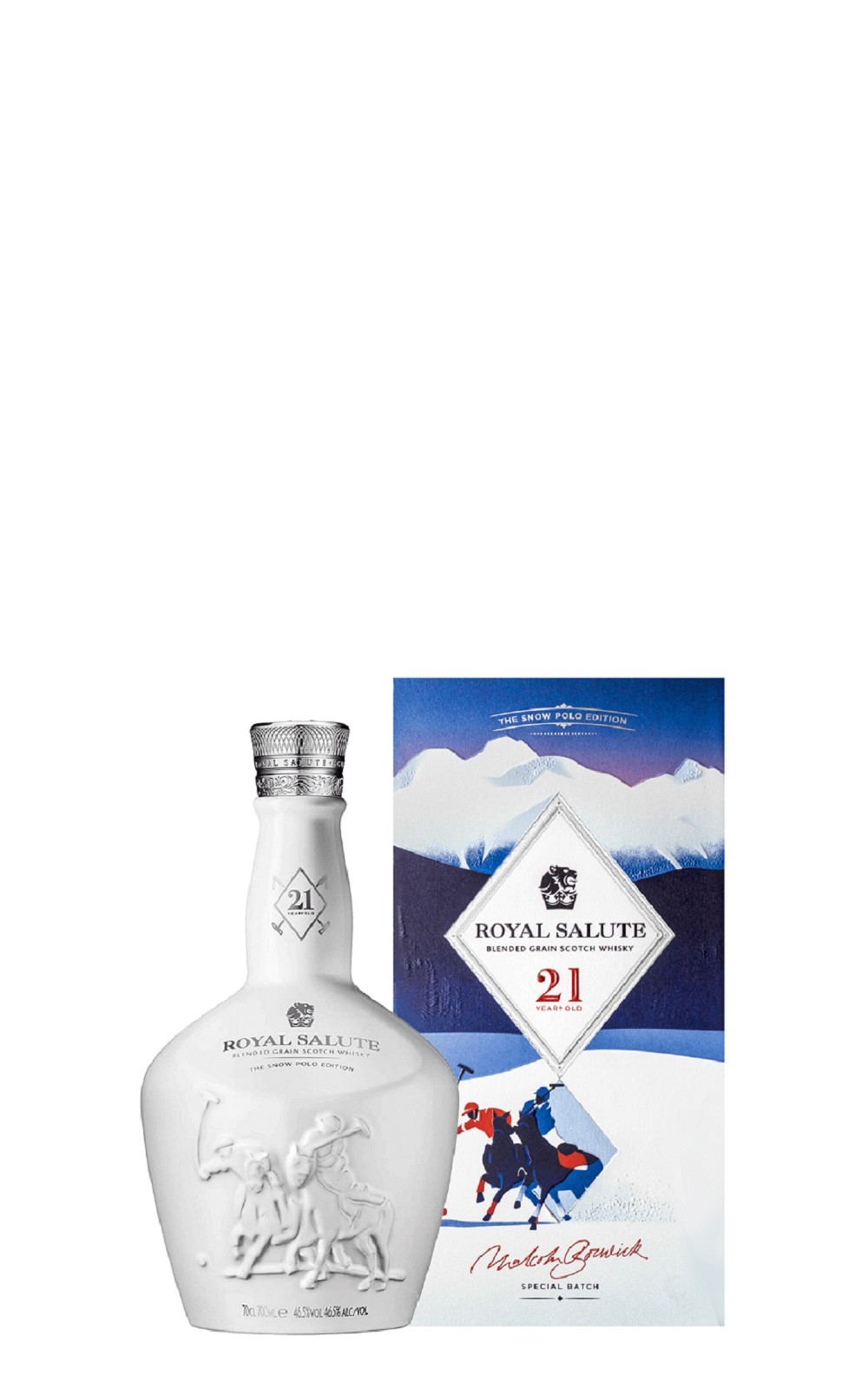 Chivas Regal Royal Salute 21 Years Old Blended Grain Scotch Whisky Snow Polo Edition 皇家起瓦士 馬球系列 皇家禮炮 21年調和穀物蘇格蘭威士忌 雪地版