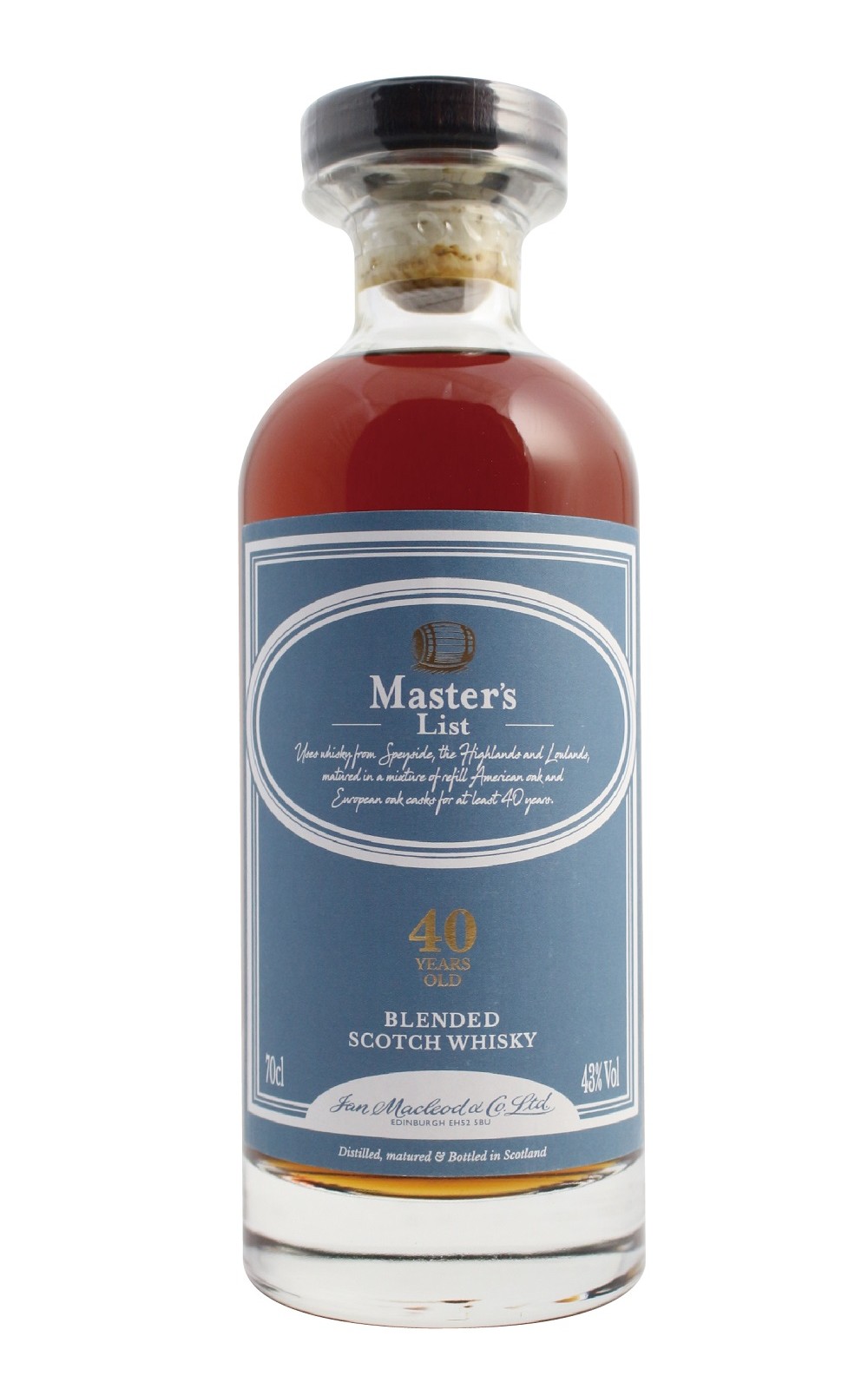 Master s List 40 Years Old Blended Scotch Whisky 狄恩堡 40年調和蘇格蘭威士忌