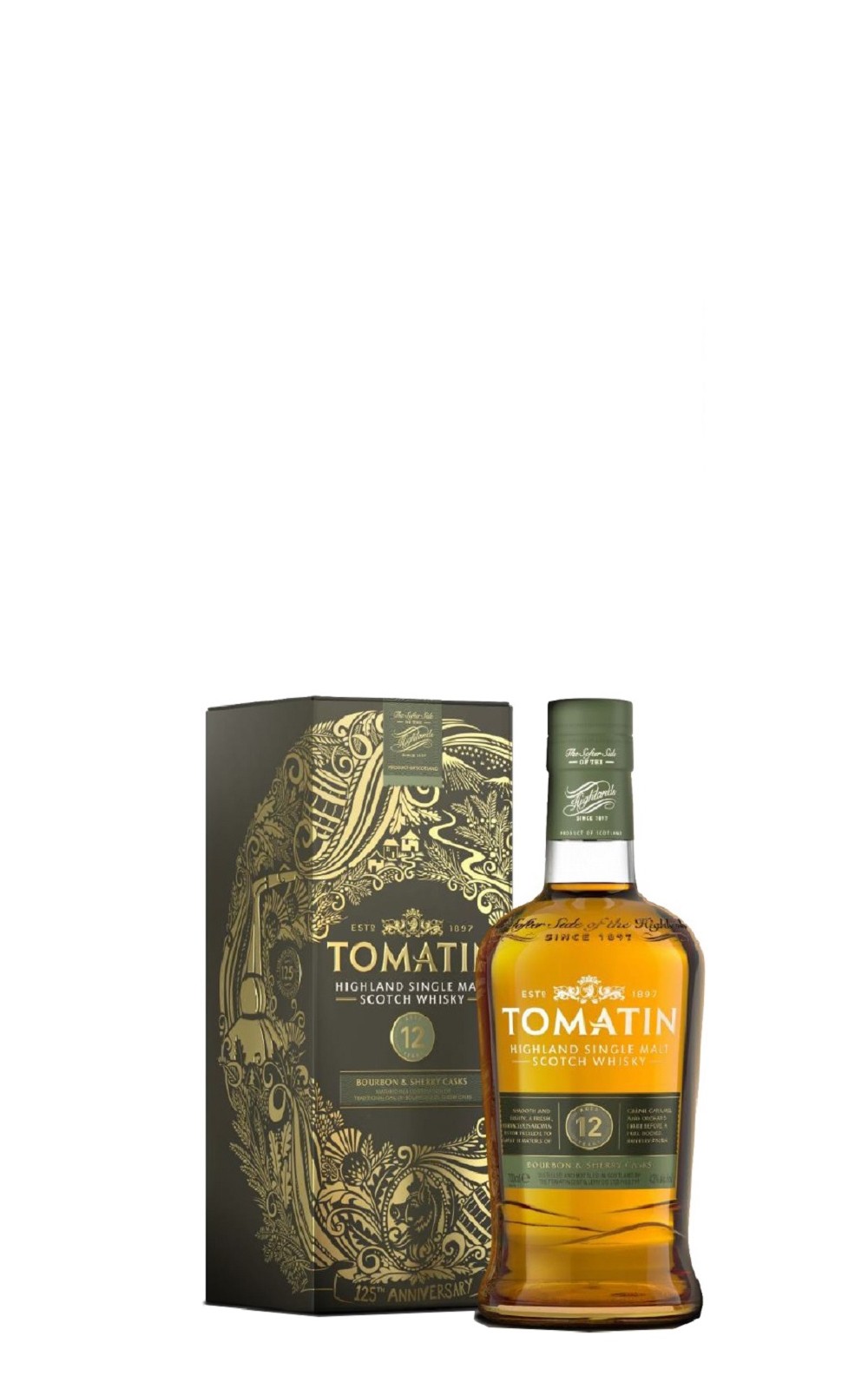 Tomatin Distillery Aged 12 Years 125th Anniversary Limited Edition Highland Single Malt Scotch Whisky 湯瑪町酒廠 12年 125週年紀念限量版 高地單一麥芽蘇格蘭威士忌