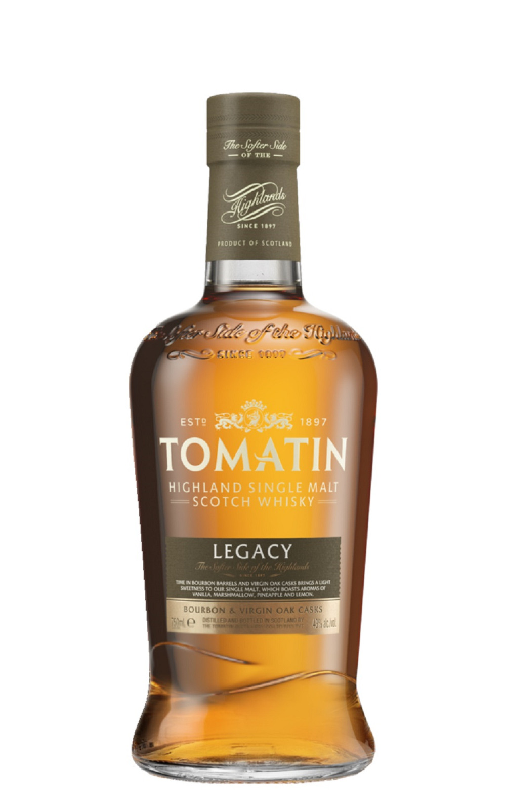 Tomatin Distillery Legacy Bourbon Virgin Oak Casks Highland Single Malt Scotch Whisky 湯瑪町酒廠 傳奇 高地單一麥芽蘇格蘭威士忌