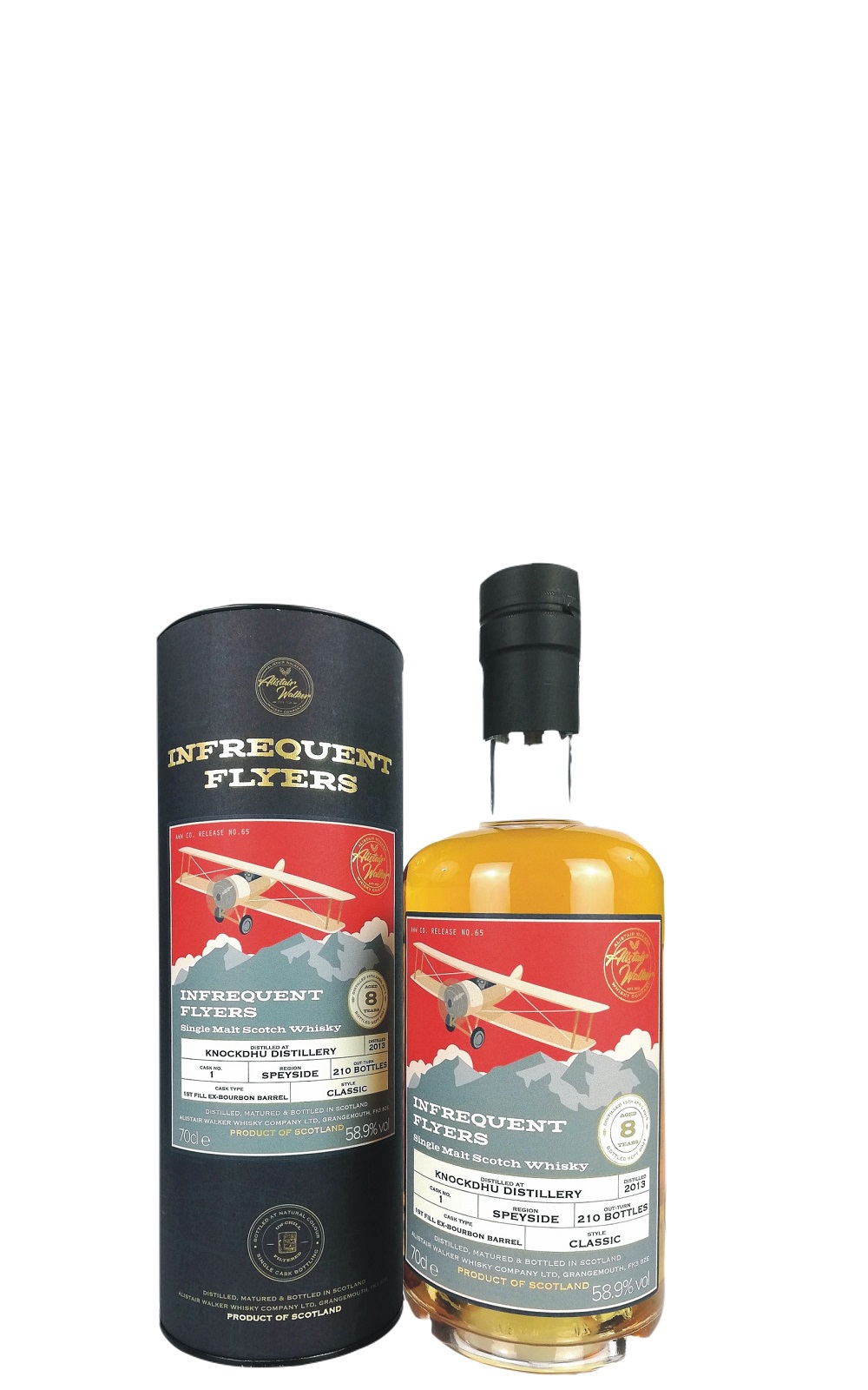 Alistair Walker Whisky The Infrequent Flyer Knockdhu 2013 Single Malt Scotch Whisky 亞力斯岱 沃克威士忌 The Infrequent Flyer 安努克 2013 單一麥芽蘇格蘭威士忌