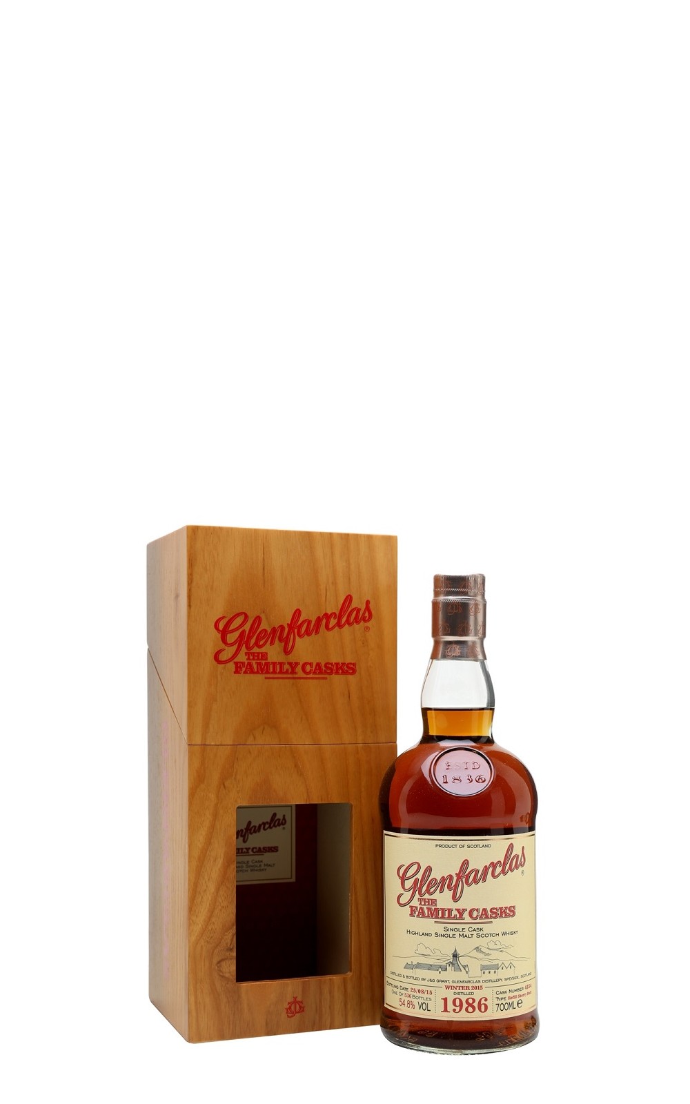 Glenfarclas 1986 4334 Single Cask Highland Single Malt Scotch Whisky 格蘭花格蒸餾廠 1986 4334 高地單一麥芽蘇格蘭威士忌