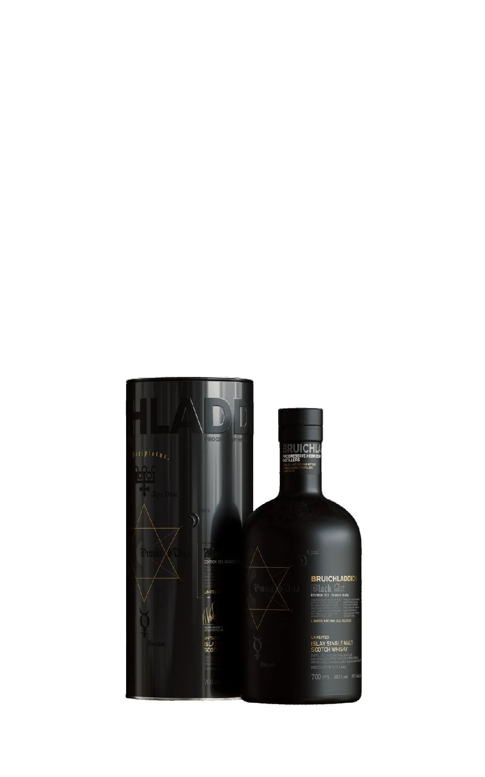 Bruichladdich Distillery Black Art Edition 10 1 Unpeated Islay Single Malt Scotch Whisky 布萊迪蒸餾廠 黑色藝術系列 版本 10 1 艾雷島單一麥芽蘇格蘭威士忌