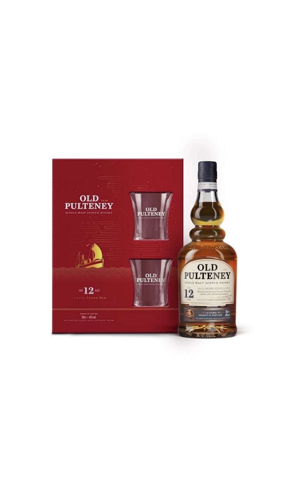 Old Pulteney Aged 12 Years Single Malt Scotch Whisky CNY Edition 富特尼蒸餾廠 12年單一麥芽蘇格蘭威士忌 新年禮盒組
